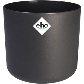 Elho B.for Soft Round 16cm Plastic Plant Pot in Anthracite