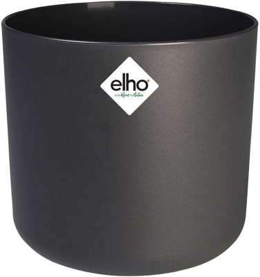 Elho B.for Soft Round 22cm Plastic Plant Pot in Anthracite