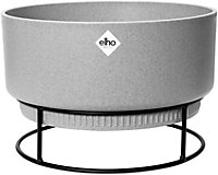 Elho B.for Studio Bowl 30cm Living Concrete on Stand Recycled Plastic Plant Pot