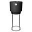 Elho B.for Studio Round 30cm Living Black on Stand Recycled Plastic Plant Pot