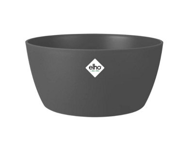 Elho Brussels Bowl 23cm Plastic Plant Pot in Anthracite