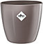 Elho Brussels Diamond Round 14cm Plastic Plant Pot in Oyster Pearl
