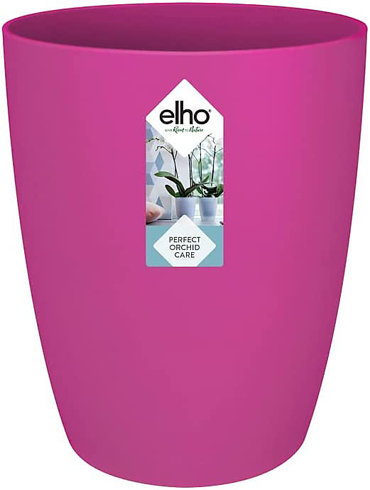 Elho Brussels Orchid High 12.5cm Plastic Plant Pot in Cherry Red | DIY at B&Q