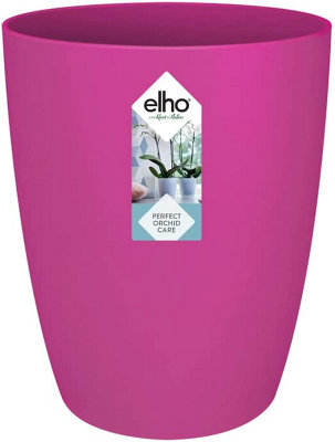 Elho Brussels Orchid High 12.5cm Plastic Plant Pot in Cherry Red