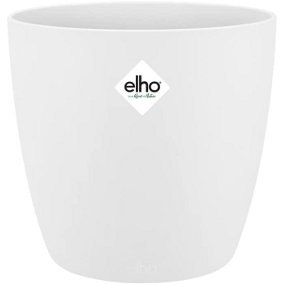 Elho Brussels Round 22cm Plastic Plant Pot in White