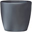 Elho Brussels Round 47cm Plastic Plant Pot with Wheels in Anthracite