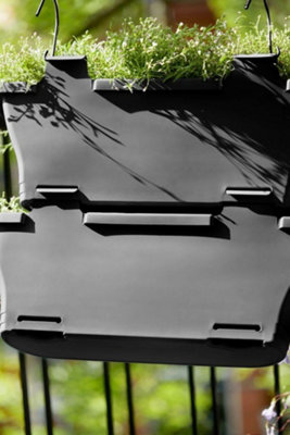 Elho Corisca Vertical Forest Large Set of 2 Anthracite
