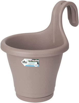 Elho Corsica Easy Hanger Single 20cm Plastic Plant Pot in Taupe