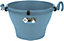 Elho Corsica Hanging Basket 30 - Flower Pot for Balcony & Outdoor - 30 x H 19.5 cm - Blue/Vintage Blue