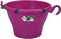 Elho Corsica Hanging Basket 30 - Flower Pot for Balcony & Outdoor - 30 x H 19.5 cm - Pink/Cherry Red