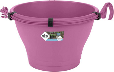 Elho Corsica Hanging Basket 30 - Flower Pot for Balcony & Outdoor - 30 x H 19.5 cm - Purple/Vivid Violet