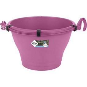 Elho Corsica Hanging Basket 30 - Flower Pot for Balcony & Outdoor - 30 x H 19.5 cm - Purple/Vivid Violet
