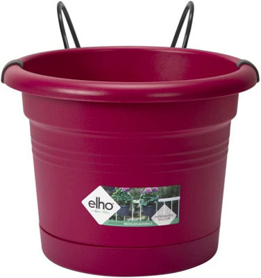 Elho Green Basics Balcony Potholder All-In-1 in Cherry Red