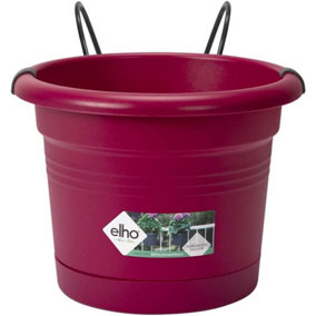 Elho Green Basics Balcony Potholder All-In-1 in Cherry Red