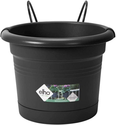 Elho Green Basics Balcony Potholder All-In-1 in Living Black