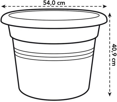 Elho Green Basics Cilinder 55cm Leaf Green Recycled Plastic Plant Pot - 3