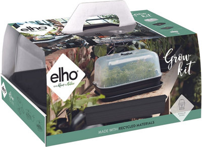 Elho Green Basics Grow Kit All-In-1 40cm Plastic Pot in Living Black