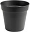 Elho Green Basics Grow Pot 24cm Plastic Plant Pot in Living Black