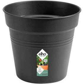 Elho Green Basics Grow Pot 35cm Plastic Plant Pot in Living Black