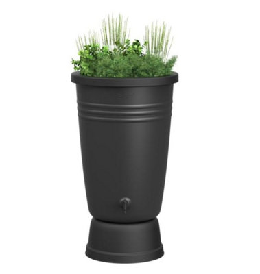 Elho Green Basics Rainbarrel Plus 200L Living Black Water Butt