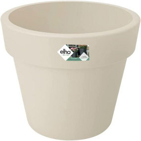 Elho Green Basics Top Planter 47cm Plastic Plant Pot in Cotton White