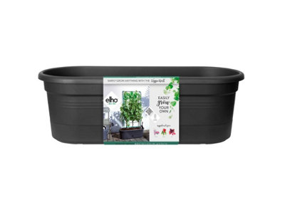 Elho Green Basics Veggie Wall 80cm Plastic Plant Pot in Living Black