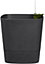 Elho Greensense Aqua Care Square 30cm Plastic Plant Pot in Charcoal Grey