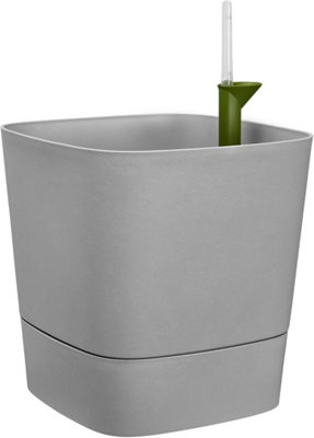 Elho Greensense Aqua Care Square 38cm Self Watering Recycled Plastic Plant Pot