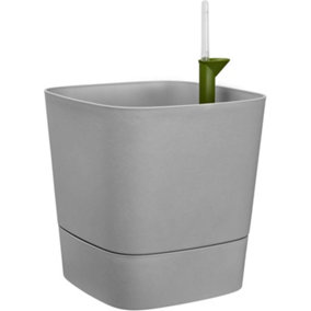 Elho Greensense Aqua Care Square 38cm Self Watering Recycled Plastic Plant Pot