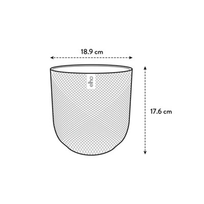 Elho Jazz Round 19cm Lavendar Lilac Recycled Plastic Plant Pot - 9