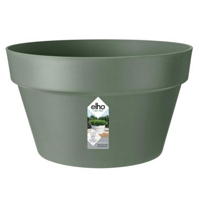 Elho Loft Urban Bowl 35cm Pistachio Green Recycled Plastic Plant Pot