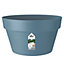 Elho Loft Urban Bowl 35cm Vintage Blue Recycled Plastic Plant Pot