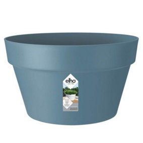 Elho Loft Urban Bowl 35cm Vintage Blue Recycled Plastic Plant Pot
