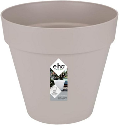 elho Loft Urban Round 20 - Flower Pot for Outdoor - 19.3 x H 17.5 cm - Warm Grey