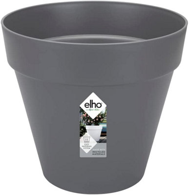 Elho Loft Urban Round 20cm Plastic Plant Pot in Anthracite