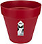 Elho Loft Urban Round 25cm Plastic Plant Pot in Cranberry Red