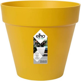 Elho Loft Urban Round 25cm Plastic Plant Pot in Ochre