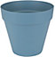 Elho Loft Urban Round 25cm Plastic Plant Pot in Vintage Blue