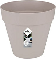 Elho Loft Urban Round 25cm Plastic Plant Pot in Warm Grey