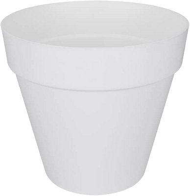 Elho Loft Urban Round 25cm Plastic Plant Pot in White