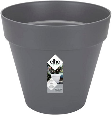 Elho Loft Urban Round 30cm Plastic Plant Pot in Anthracite