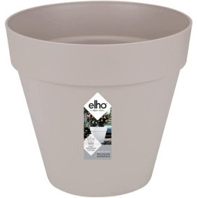 Elho Loft Urban Round 30cm Plastic Plant Pot in Warm Grey