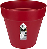 Elho Loft Urban Round 50cm Plastic Plant Pot in Cranberry Red