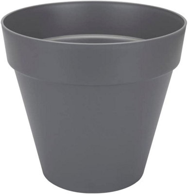 Elho Loft Urban Round 60cm Plastic Plant Pot in Anthracite