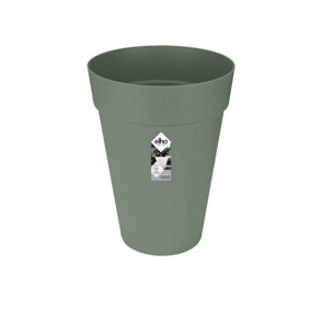 Elho Loft Urban Round High 35cm Plastic Plant Pot in Pistachio Green