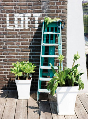 Elho Loft Urban Saucer Square 22cm for Plastic Plant Pot in White