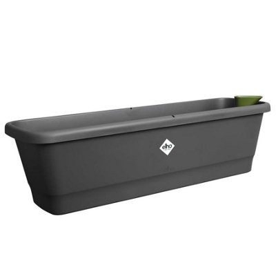 Elho Noa Recycled Plastic Large Balcony Trough Living Black