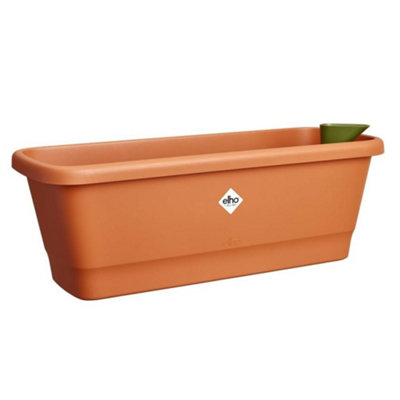 Elho Noa Recycled Plastic Medium Balcony Trough Terracotta