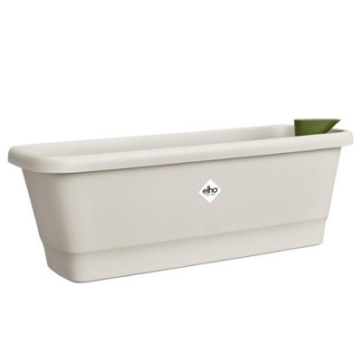 Elho Noa Recycled Plastic Medium Balcony Trough Warm Grey