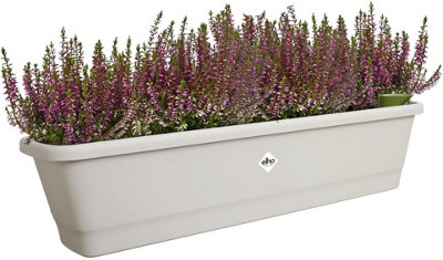 Elho Noa Recycled Plastic XL Balcony Trough Warm Grey - 5